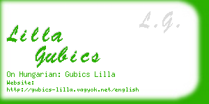 lilla gubics business card